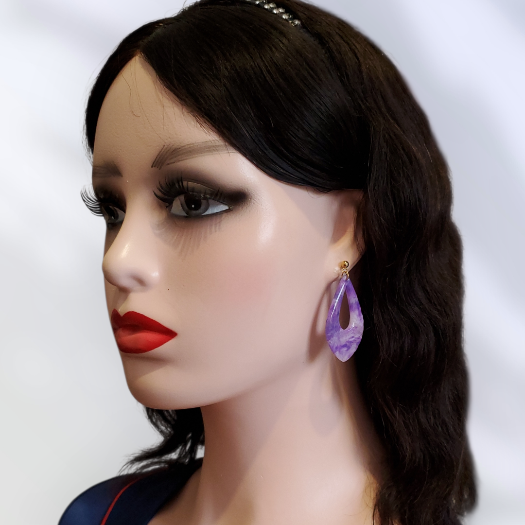 Améthyste   Boucles et Puces d'oreilles