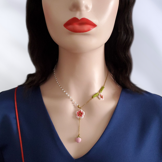 Collier Rose des Bois