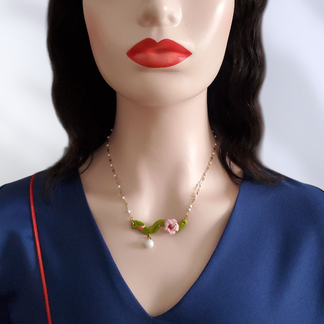 Collier Hibiscus Bohème