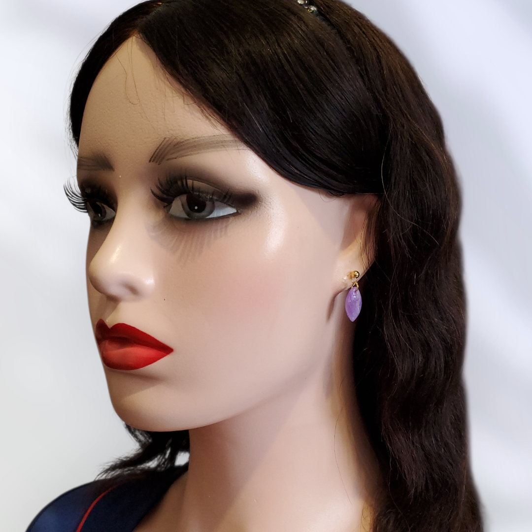 Améthyste   Boucles et Puces d'oreilles