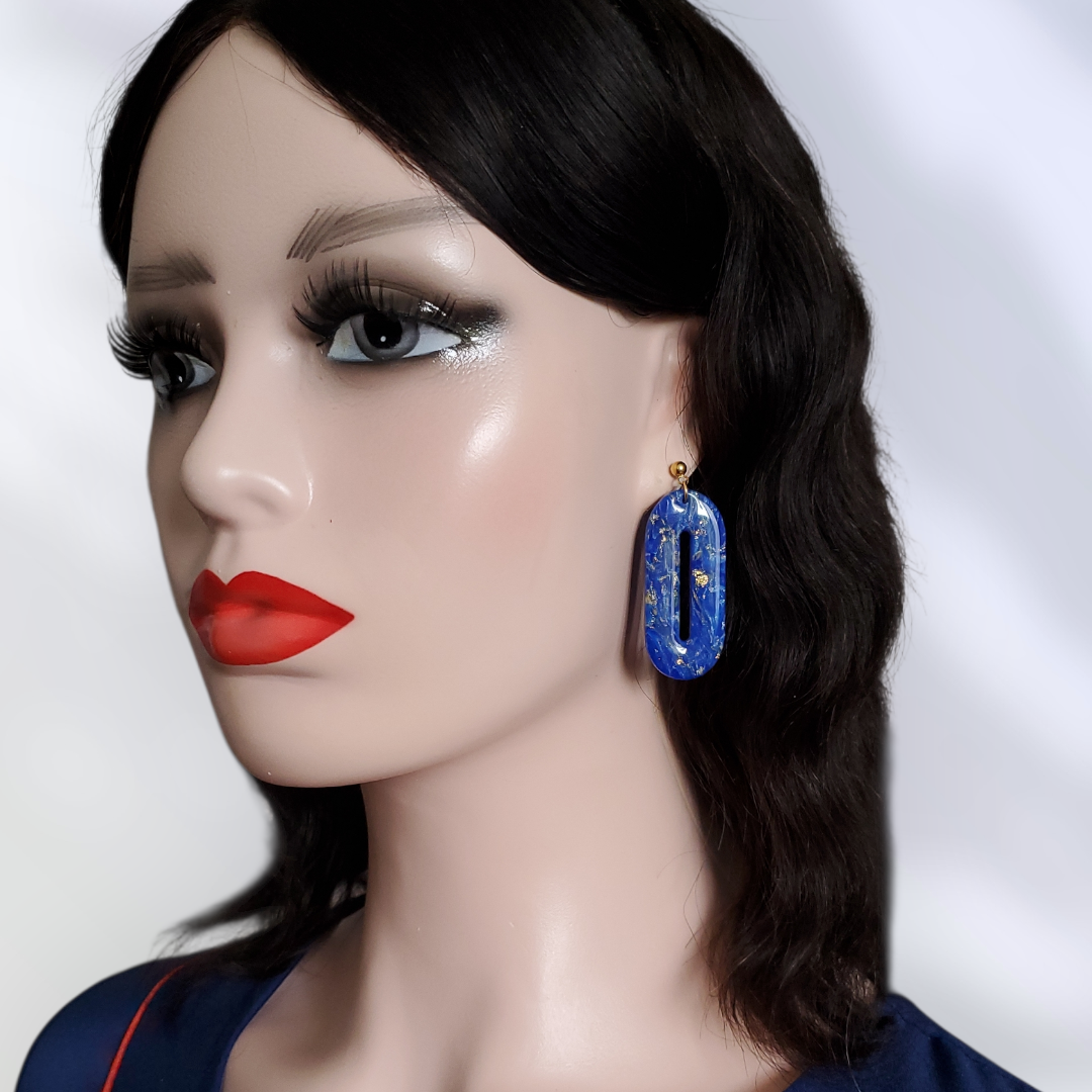 Lapis-Lazuli   Boucles et Puces d'oreilles