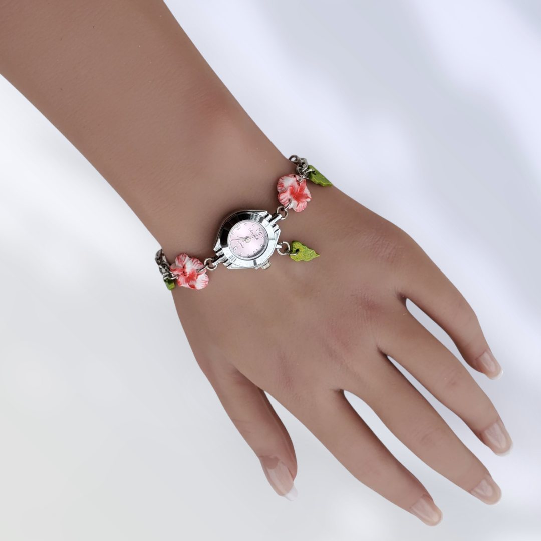 Montre Hibiscus Rose